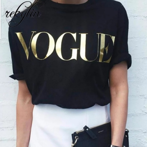 Graphic tee shirt Tops - VOGUE Graphic Short Sleeve T-shirt Tee